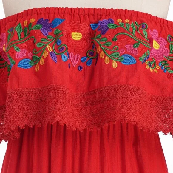 sachin and babi light blue dress Mexican Dress - Off Shoulder Dress - Long Dress - Embroidered Dress - Traditional Dress - Mexican Dress Up